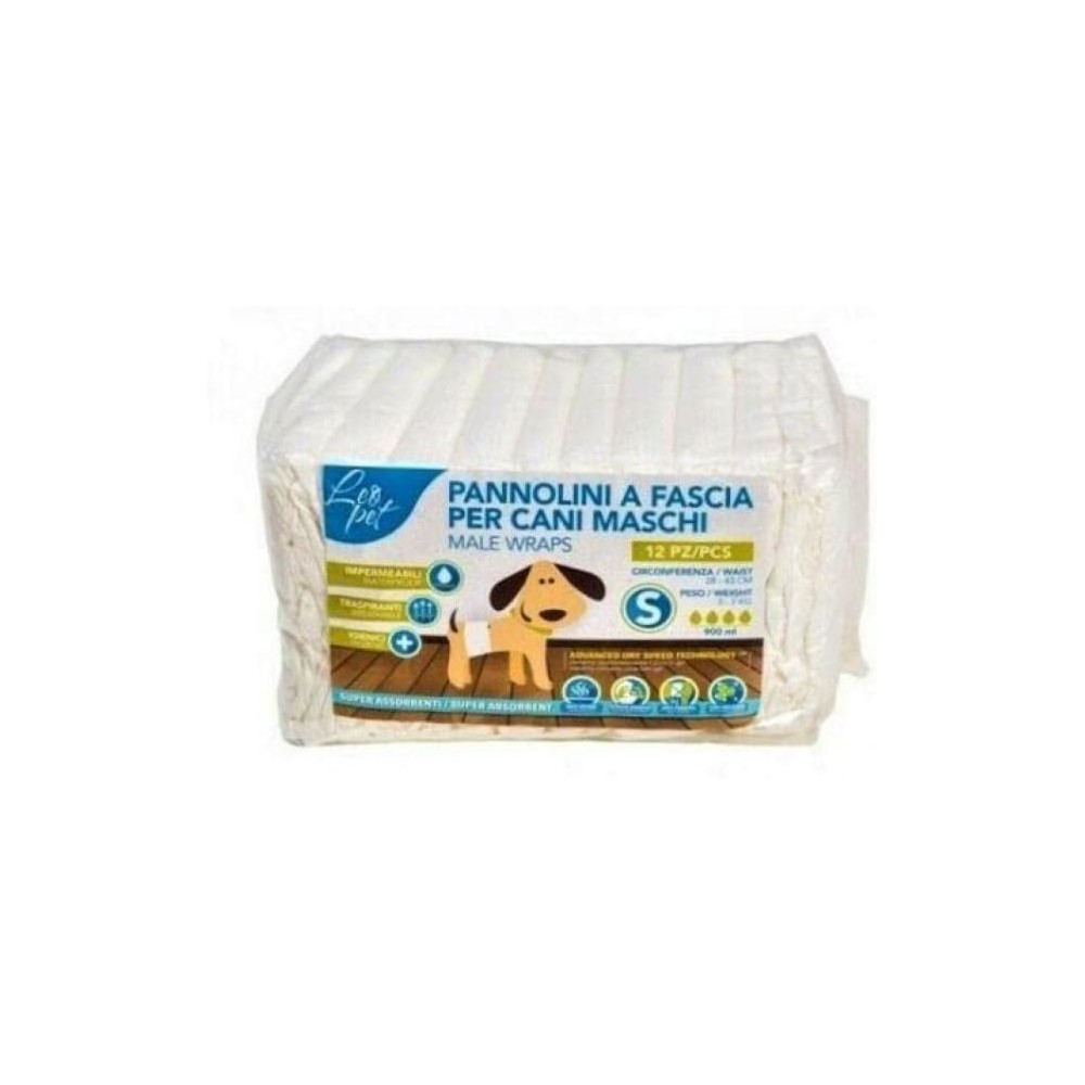 Leo Pet Pannolini A Fascia Mascio S 3-7 Kg