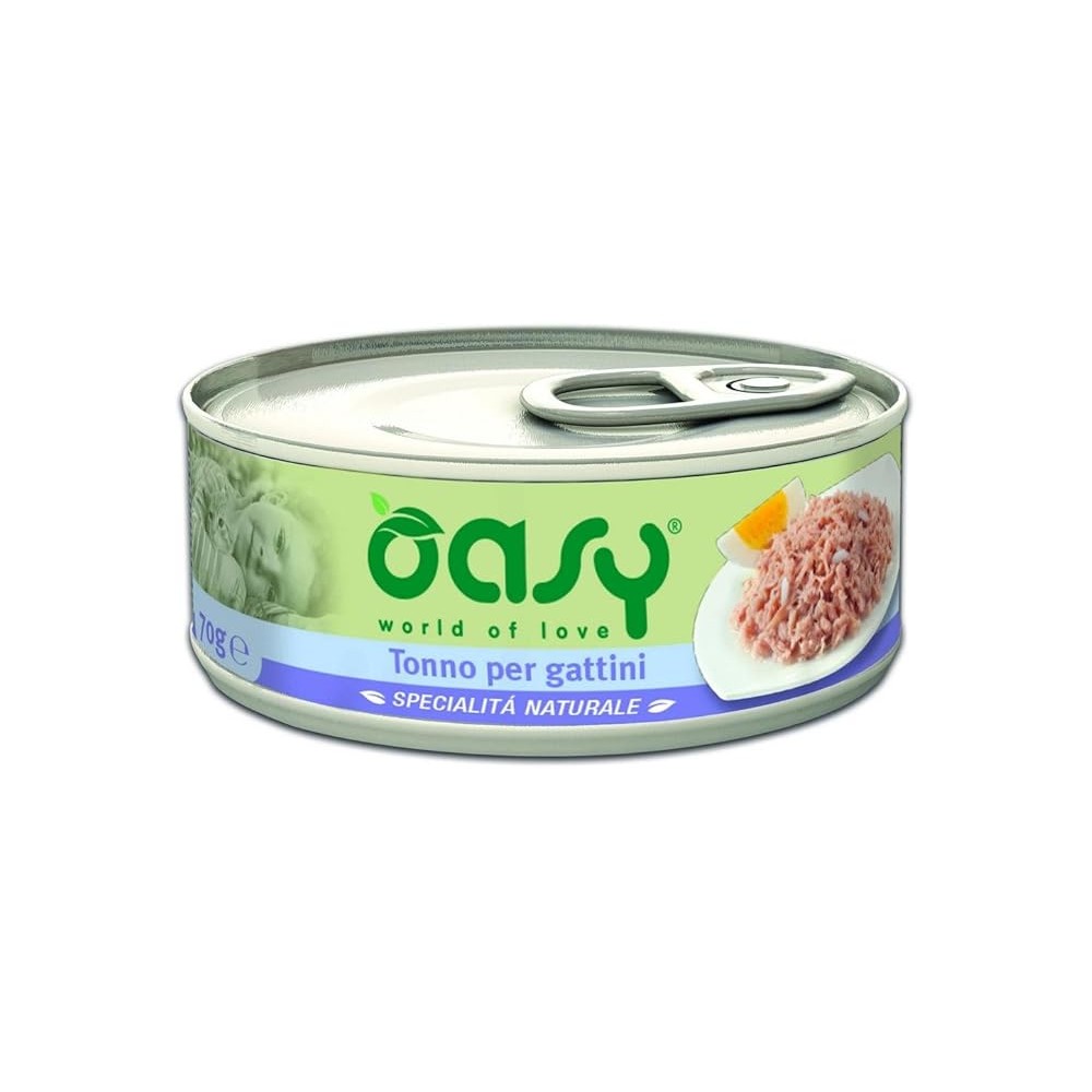 Oasy Sp. Naturali Lattina Tonno Per Gattini 70 Gr
