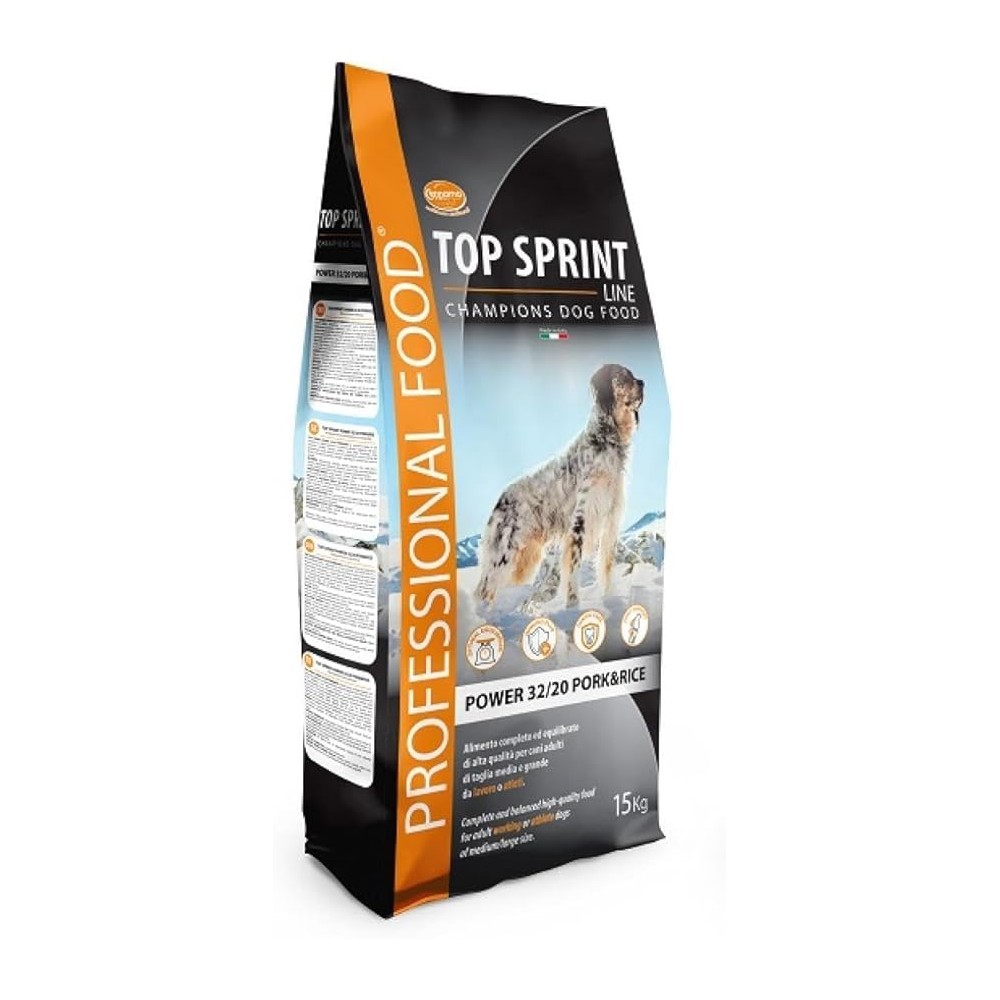 Cennamo Top Sprint Maiale E Riso 32/20 15 Kg crocchette cane