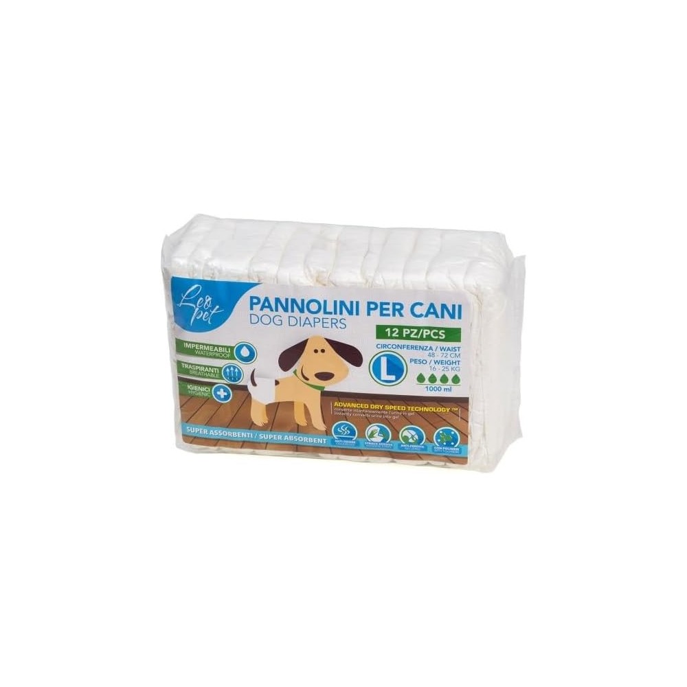 Pannolino Per Cani Femmine L 16-25 Kg