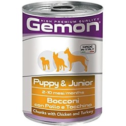 Gemon Puppy E Junior Bocconi Pollo E Tacchino 400 gr cibo umido