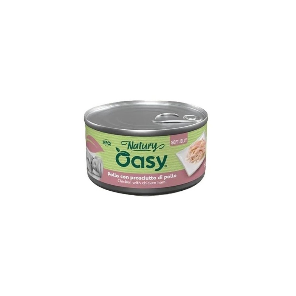 Oasy Natury Jelly Dog 150 Gr Pollo Prosciutto cibo umido per cani