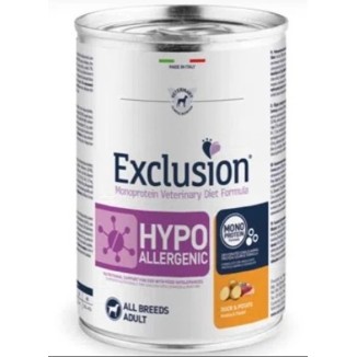 Exclusion hypoallergenic cibo umido anatra e patate 400gr