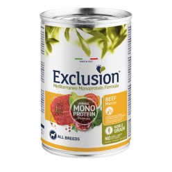 Exclusion Monoprotein Noble Grain cibo umido per cani adulti manzo  400 Gr