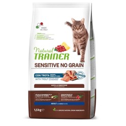 Natural trainer crocchette gatto  Sensitve 1.5 Kg Trota