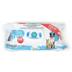 Leo pet Salviette Detergenti cane gatto  talco/Clorexidina  100 Pz