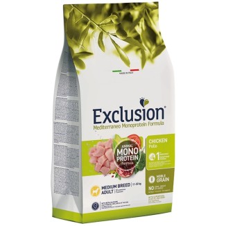 EXCLUSION  Monoproteico cibo per cani Adulti Medium Pollo 3 Kg.