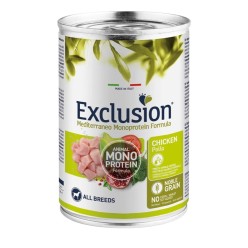 Exclusion Monoprotein Noble Grain cibo umido per cani adulti pollo  400 Gr