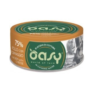 Oasy More Love Lattina Pollo Con Formaggio 70 Gr cibo umido per gatti