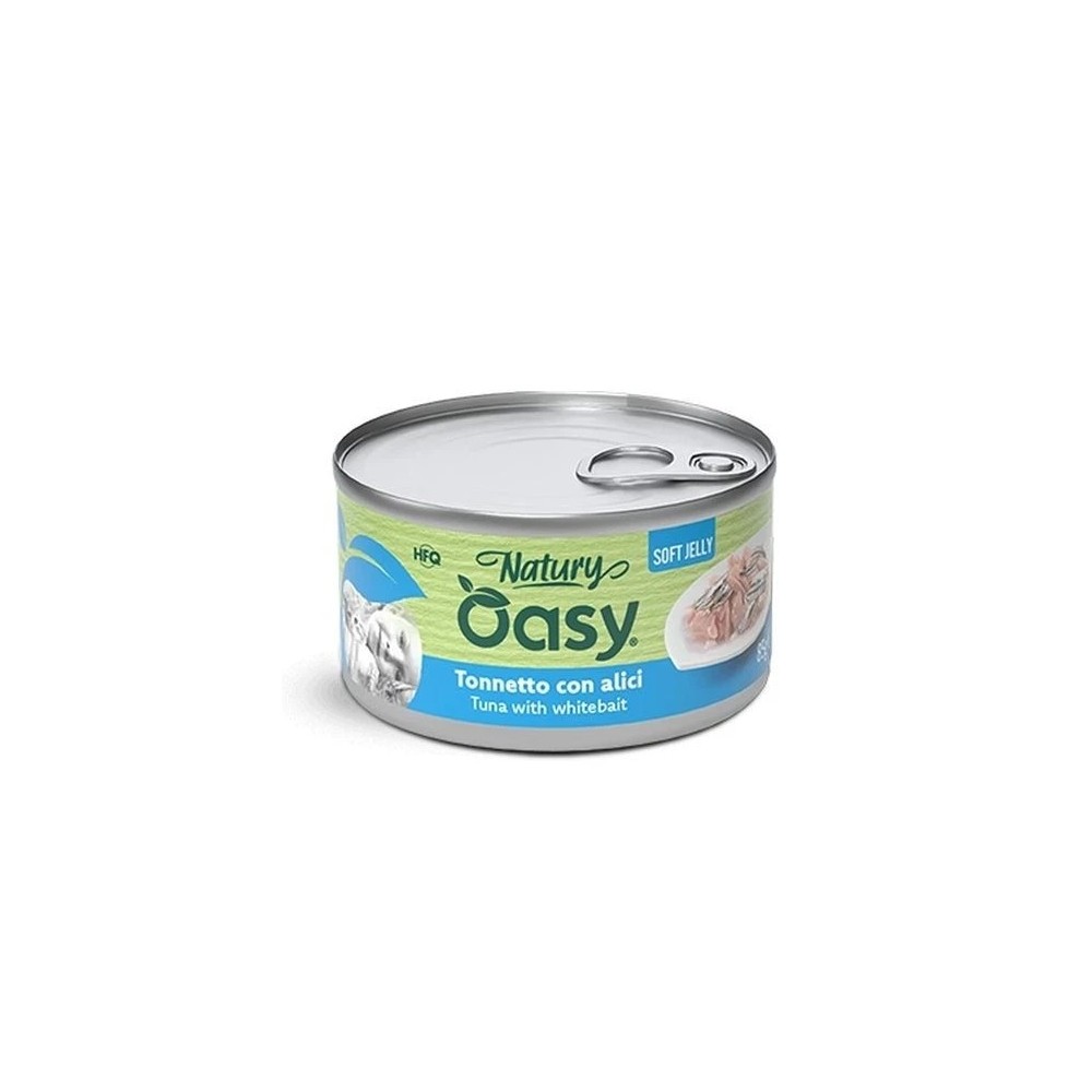 Oasy Natury Softy Jelly 85 Gr Tonno/Alici cibo umido per gatti