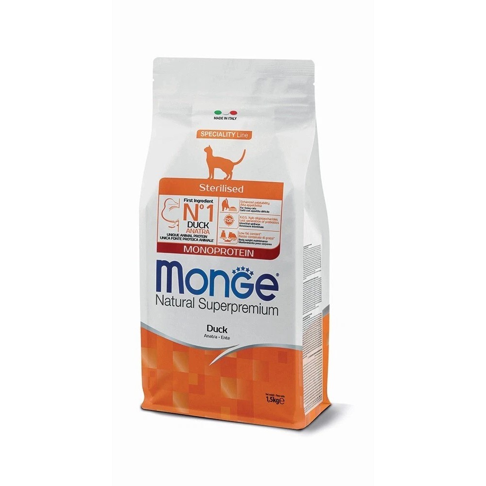 MONGE CROCCHETTE GATTO STERILISED ANATRA KG 10