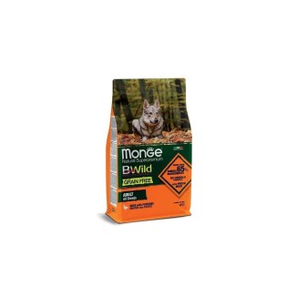Monge Bwild Grain Free All Breeds Adult Anatra e Patate 12 kg crocchette per can