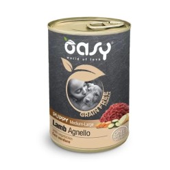 Oasy Dog Grain Free  Medium Puppy Agnello /Zucchina/Carote 400 Gr cibo umido per cani
