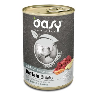 Oasy Grain Free  Medium/Large Bufalo 400 G cibo umido per cani