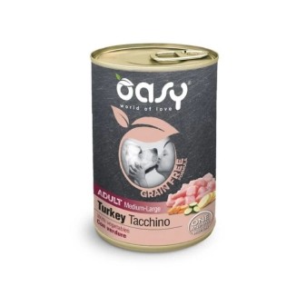 Oasy Grain free Medium/Large Tacchino  400 G cibo umido per cani