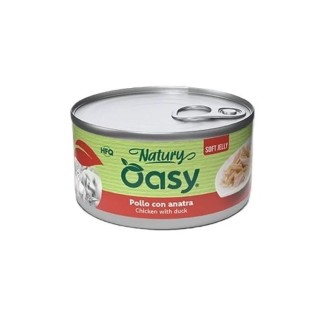 Oasy Natury Softy Jelly 85 Gr Pollo/Anatra cibo umido per gatti