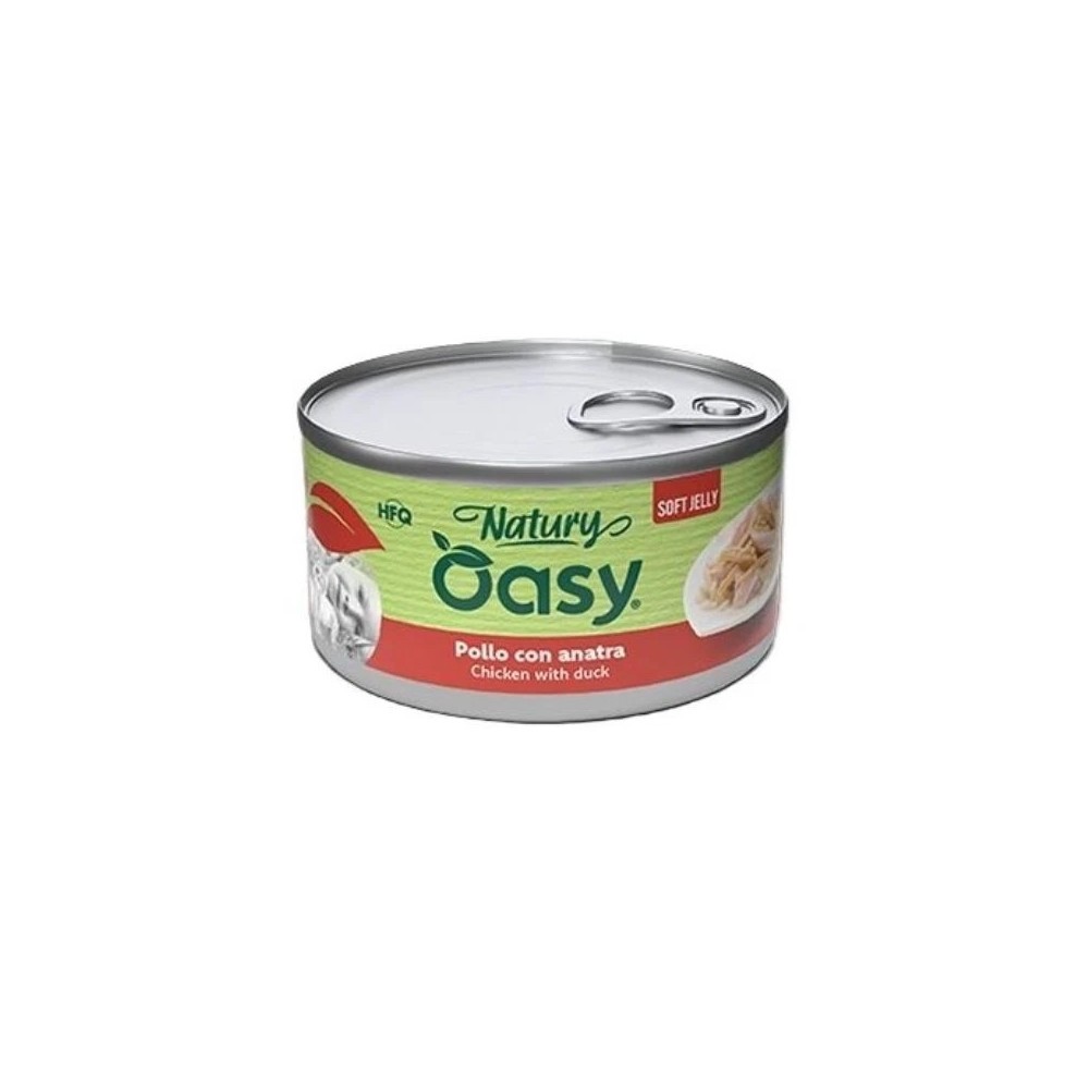 Oasy Natury Softy Jelly 85 Gr Pollo/Anatra cibo umido per gatti