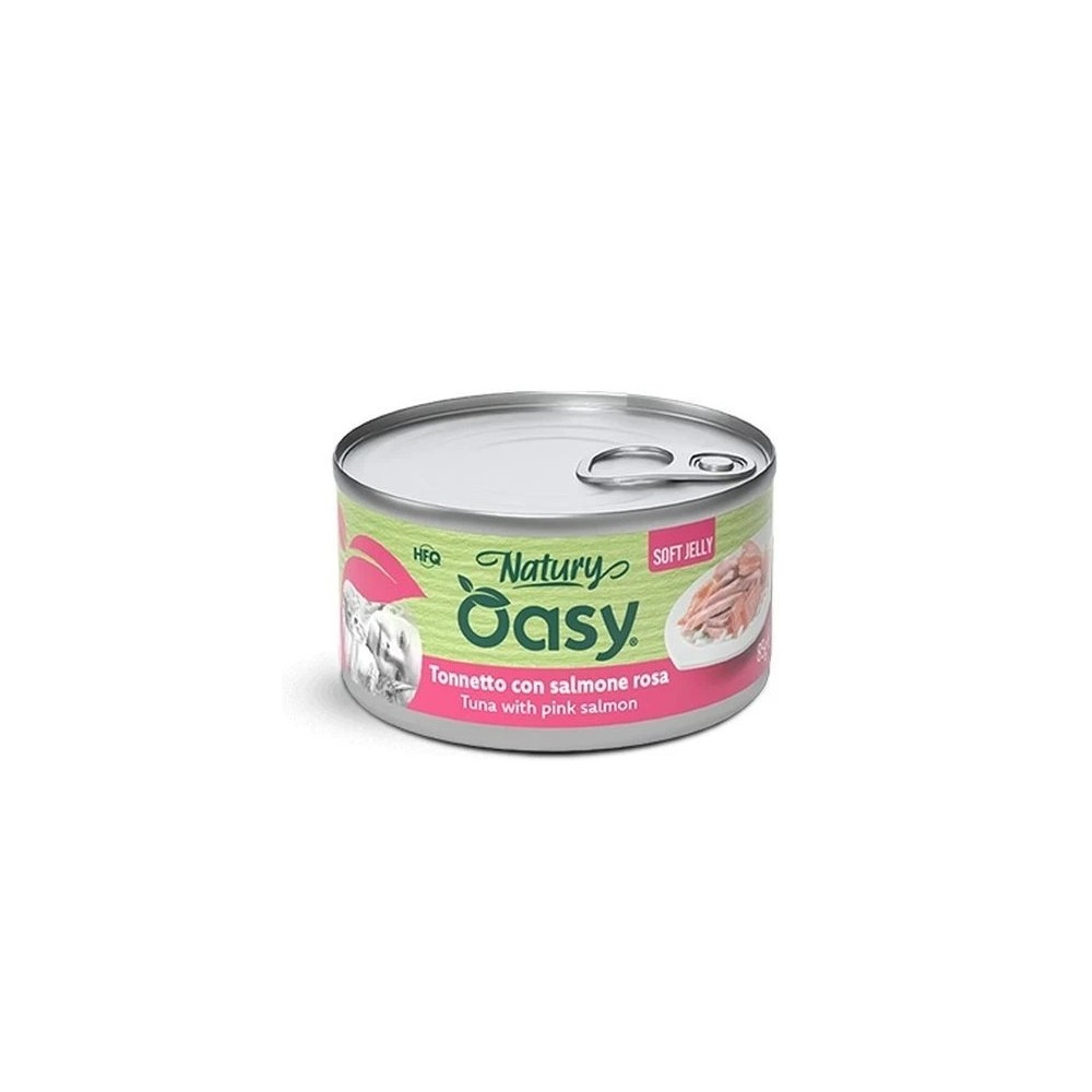 Oasy Natury Softy Jelly 85 Gr Tonno/Salmone  cibo umido per gatti