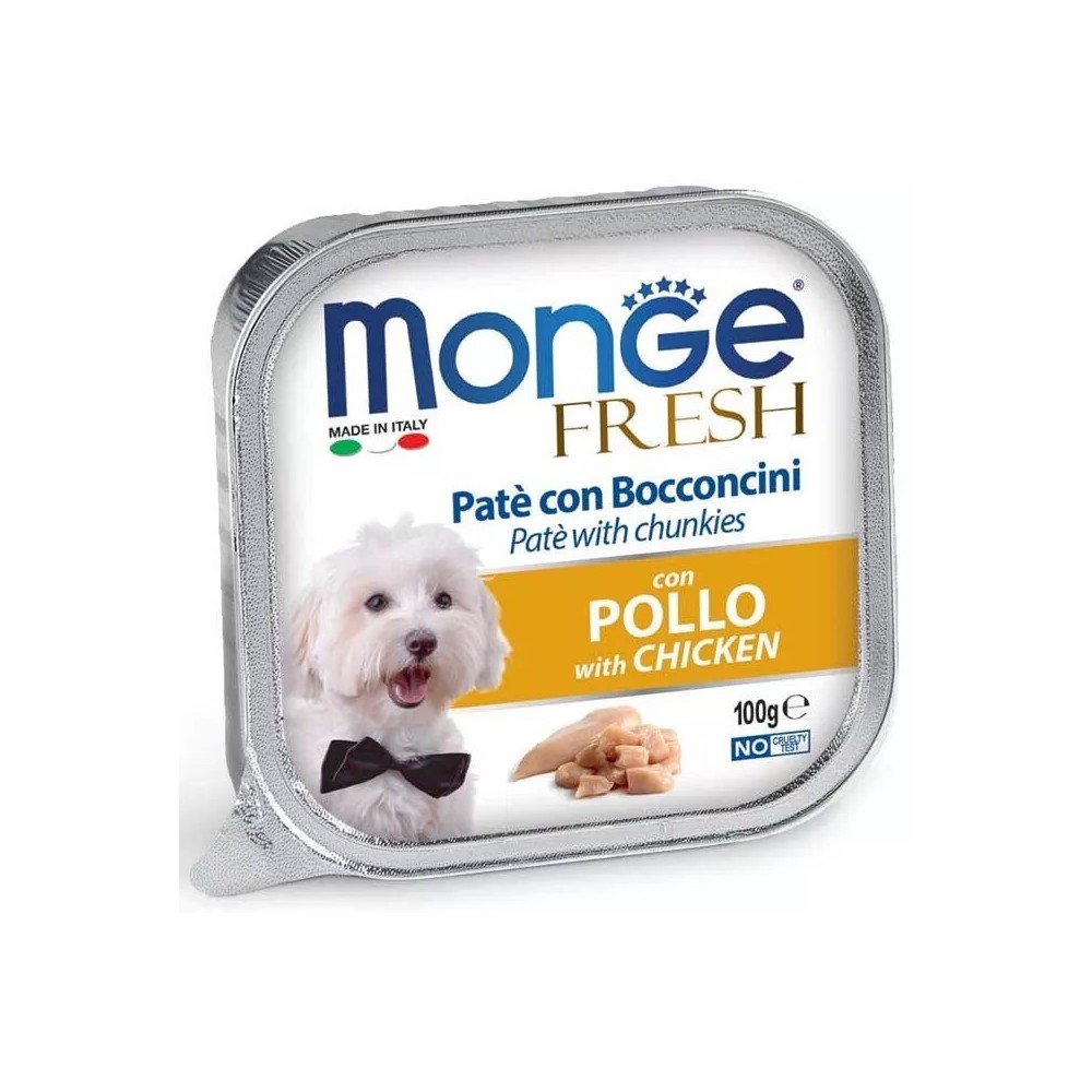 Monge Fresh patè con bocconcini Pollo 100 G cibo umido