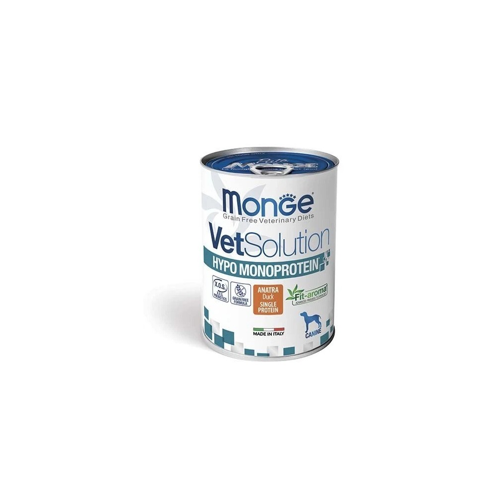 Monge VetSolution Hypo Monoproteico cibo umido per cani Anatra 400Gr