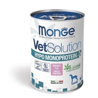 Monge VetSolution Hypo Monoproteico cibo umido per cani Maiale 400 Gr