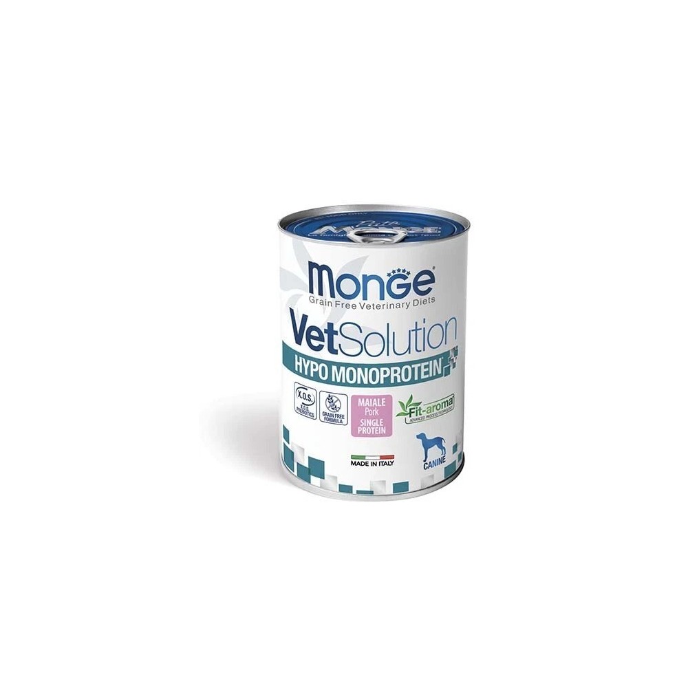 Monge VetSolution Hypo Monoproteico cibo umido per cani Maiale 400 Gr