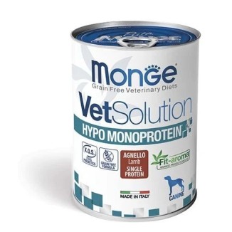 Monge VetSolution Hypo Monoproteico cibo umido per cani Agnello 400 Gr