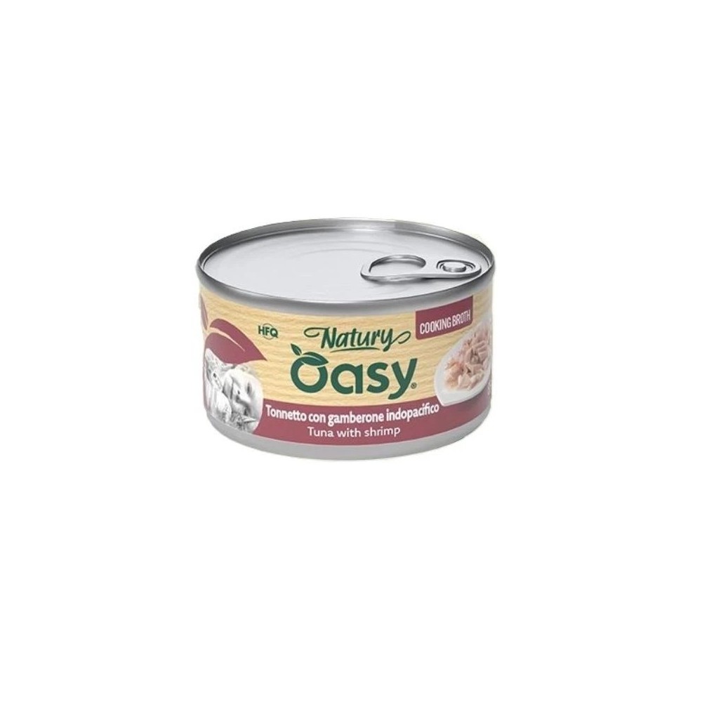 Oasy Cooking Broth  80 Gr Tonno/Gamberetti cibo umido per gatti