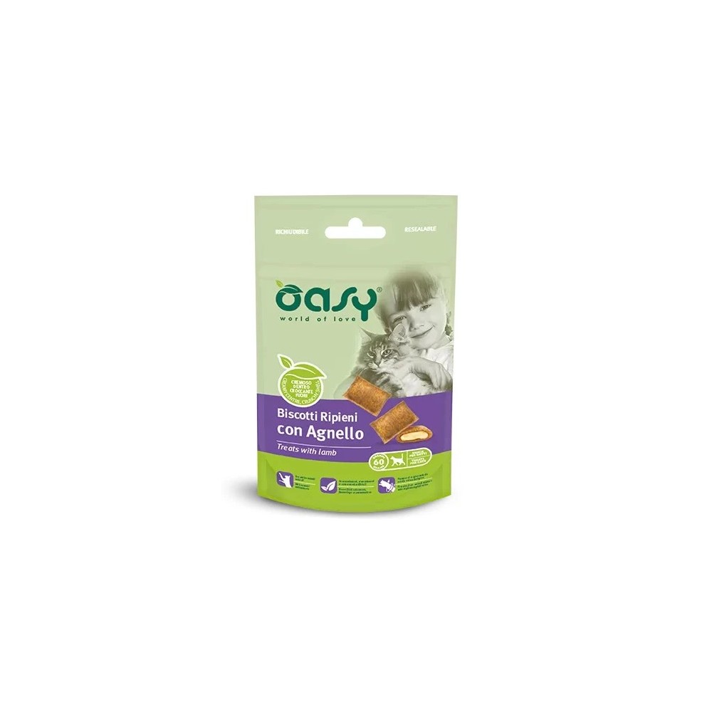 Oasy Snack Cat - Biscotti Ripieni Per Gattini 60 G