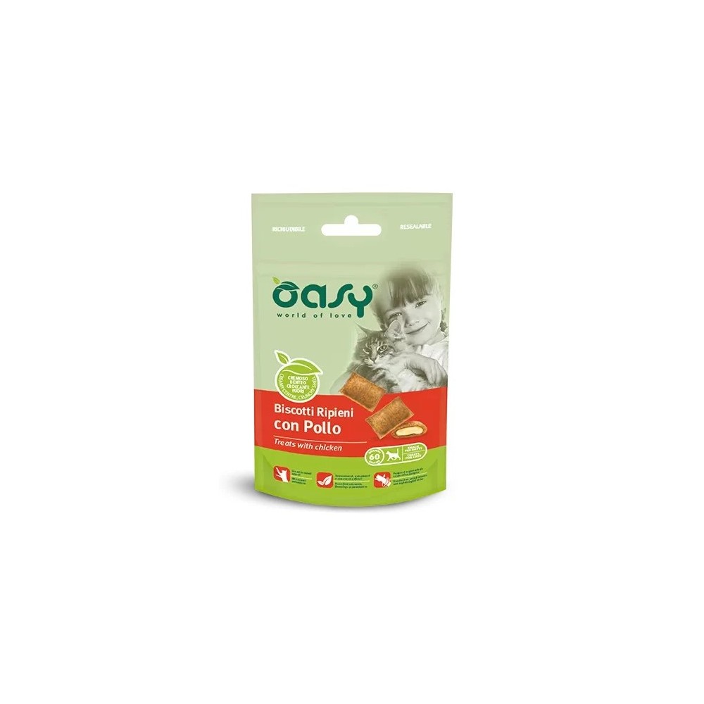 Oasy Snack Cat - Biscotti Ripieni Con Pollo 60 Gr