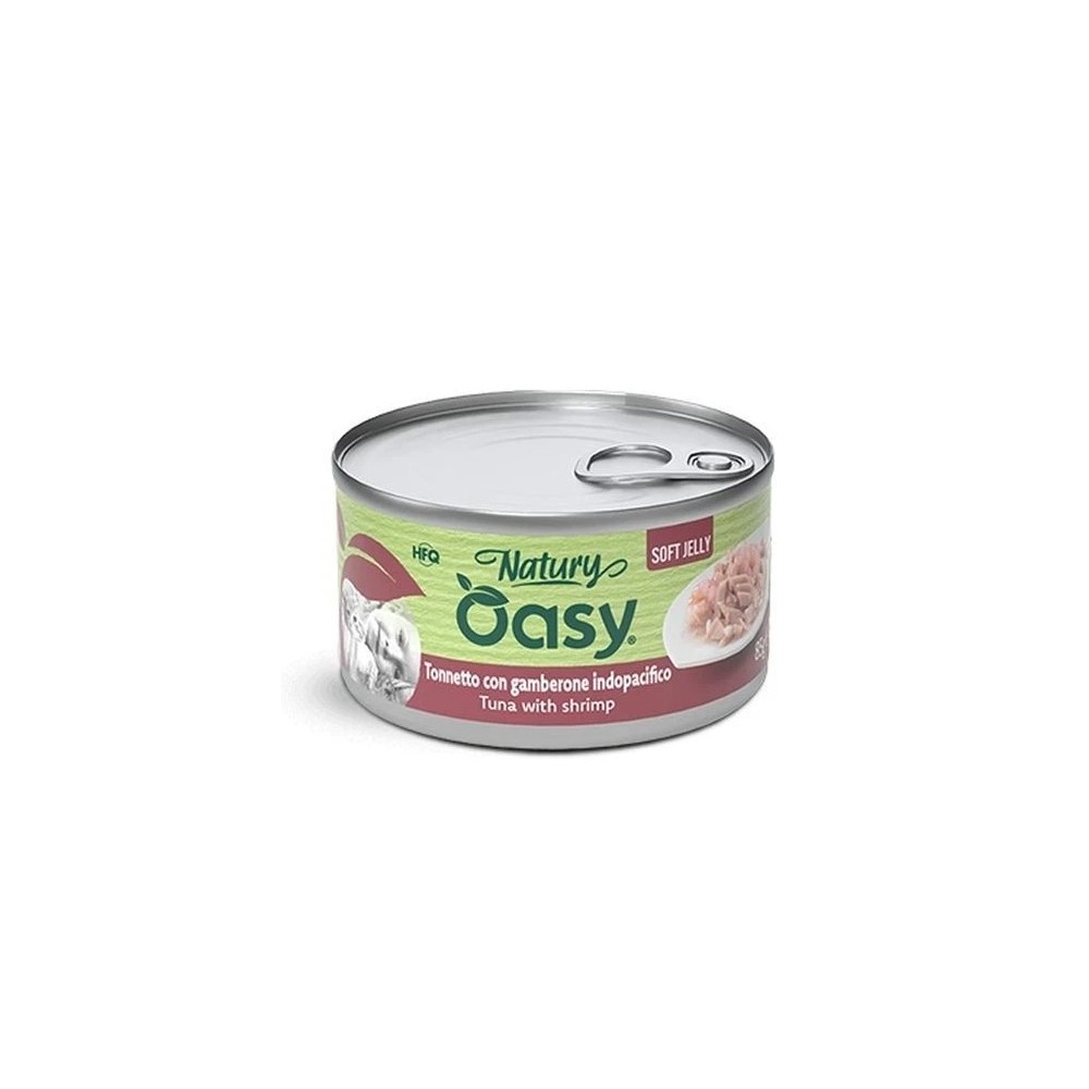 Oasy Natury Softy Jelly 85 Gr Tonno/Gamberone  cibo umido per gatti