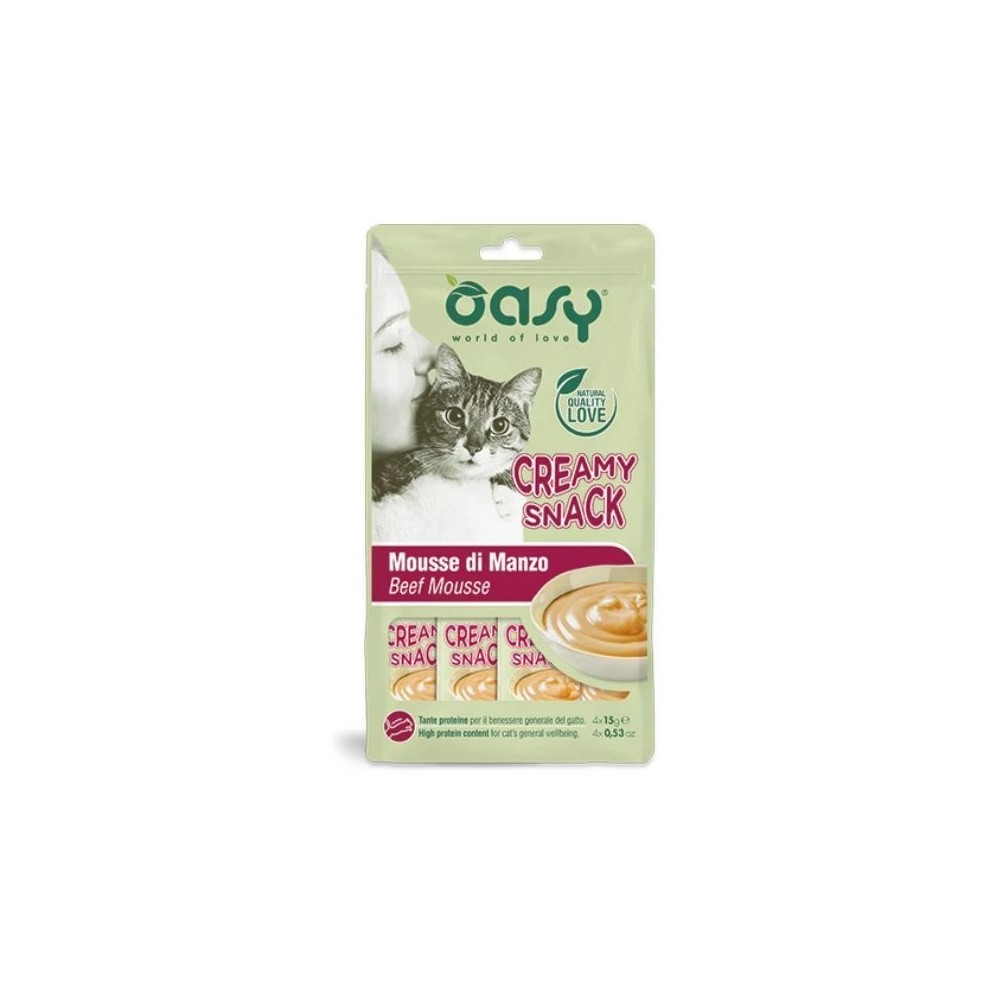 Oasy Snack Cat - Creamy Snack Manzo (4X15Gr)