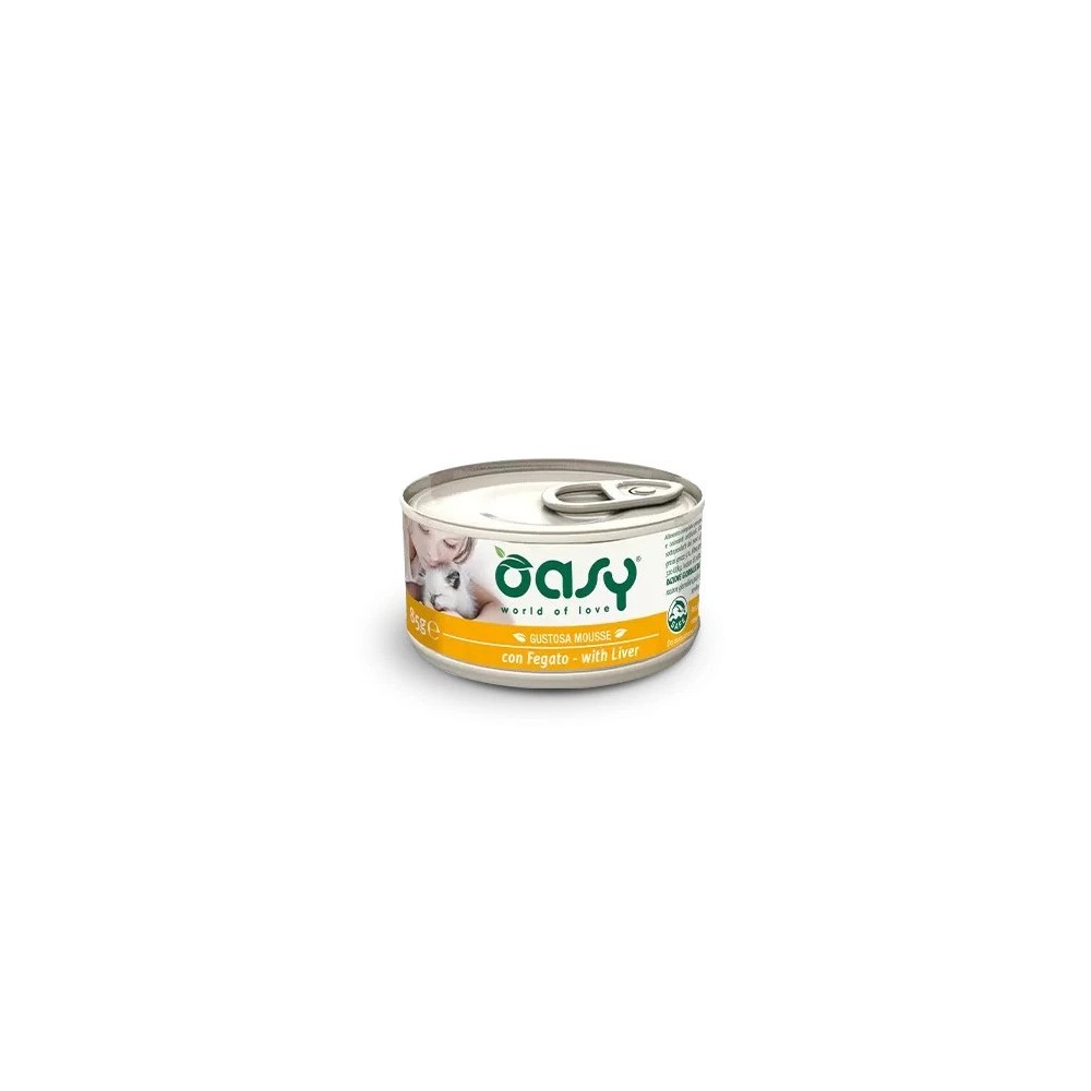 Oasy Mousse 70 Gr Fegato cibo umido per gatti