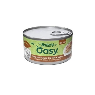 Oasy Natury Softy Jelly 85 Gr Pollo/Fegato cibo umido per gatti