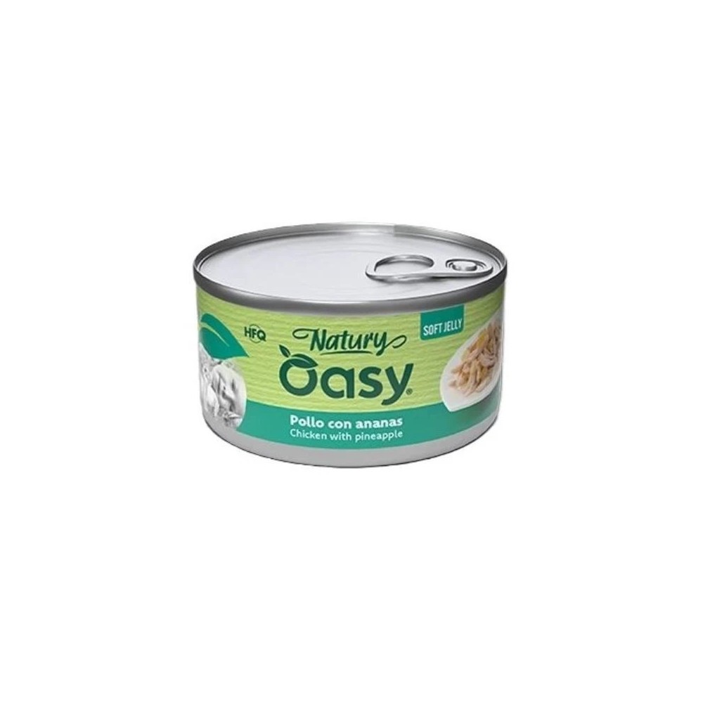 Oasy Natury Softy Jelly 85 Gr Pollo/Ananas cibo umido per gatti