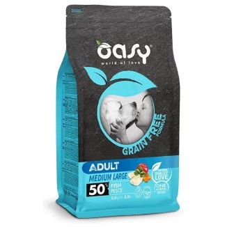 Oasy Grain Free Crocchette cane  Medium/Large Fish  12 Kg ACQUISTO MINIMO 2 PZ