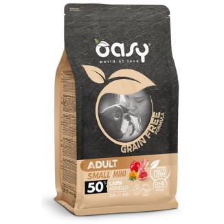 Oasy Dog Grain Free Crocchette Per Cani Adulti Small/Mini con Agnello  2,5Kg