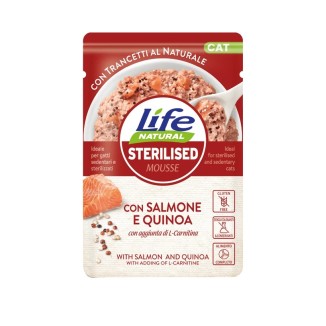 Life Cat Sterilised Salmone Quinoa 70Gr cibo umido