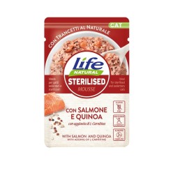 Life Cat Sterilised Salmone Quinoa 70Gr cibo umido