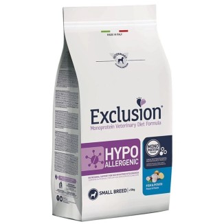 Exclusion crocchette cane Hypo pesce e patate Small 2 Kg crocchette cane