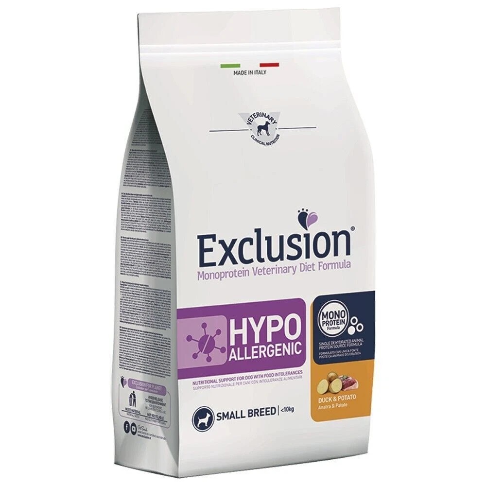Exclusion crocchette cane  Hypo anatra e patate Small  2 Kg
