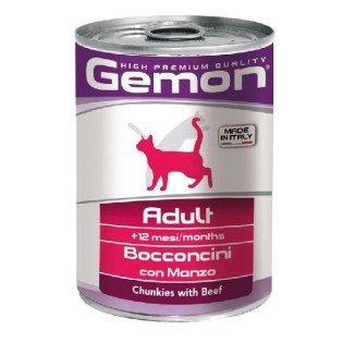 Gemon Cat Sterilised Bocconi Con Manzo 400 gr cibo umido