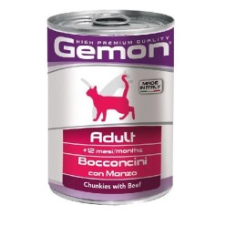 Gemon Cat Sterilised Bocconi Con Manzo 400 gr cibo umido