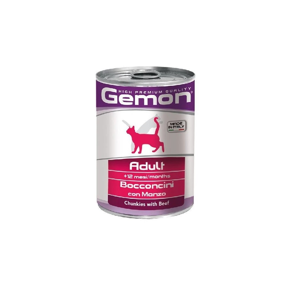 Gemon Cat Sterilised Bocconi Con Manzo 400 gr cibo umido