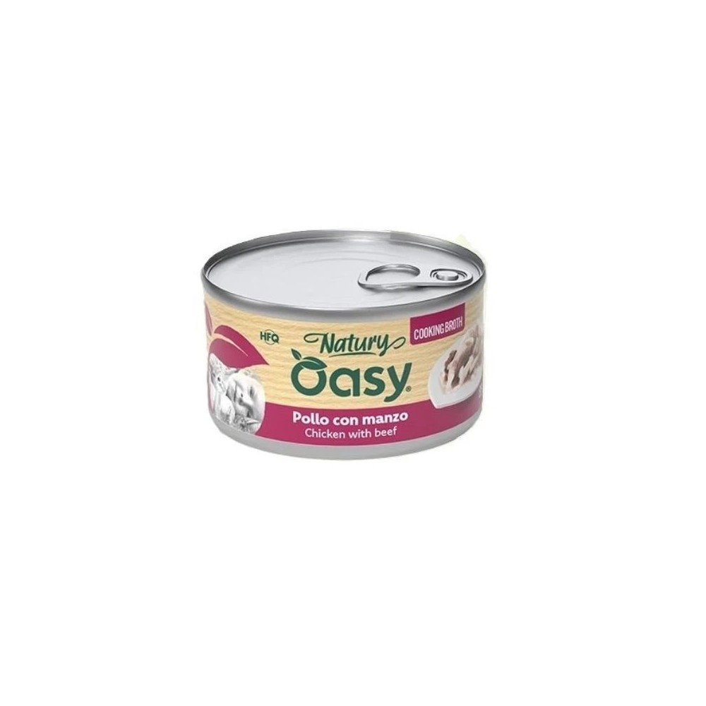 Oasy Cooking Broth  80 Gr Pollo/Manzo cibo umido per gatti