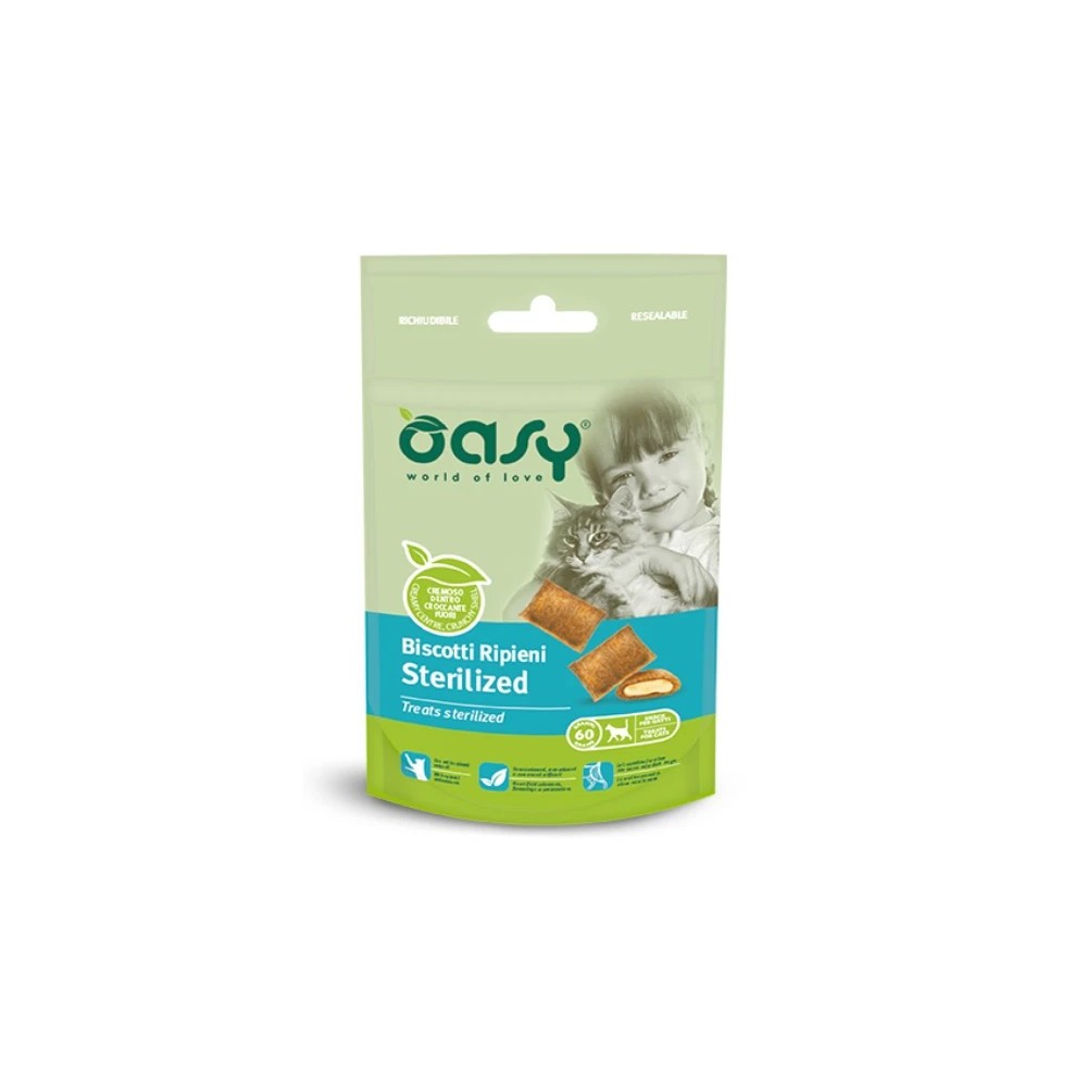 Oasy Snack Cat - Biscotti Ripieni Sterilized 60 Gr