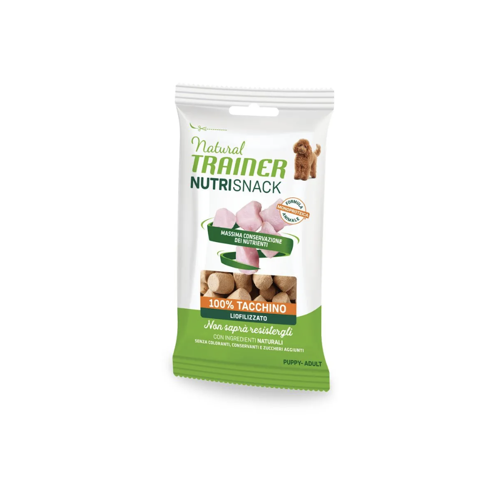 Natural trainer  Snack per cane Liofilizzato 20 Gr Tacchino